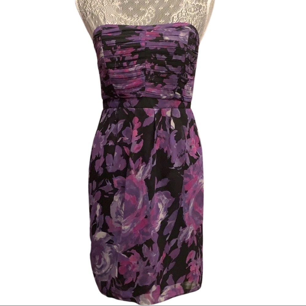 Lauren Conrad Strapless Floral Dress‎